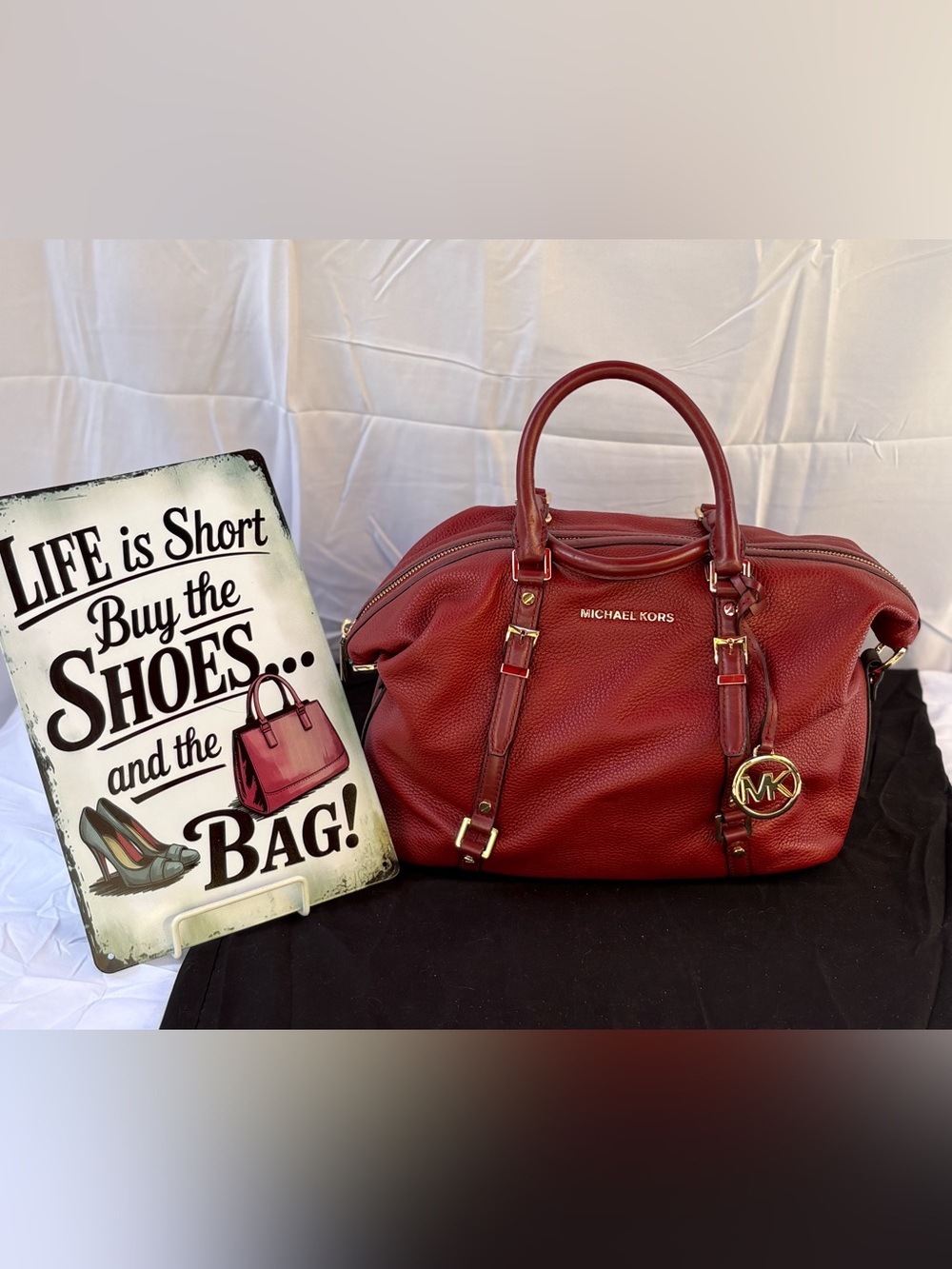 Michael Kors Bedford Legacy in Brandy Pebbled Leather